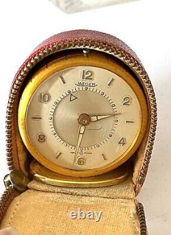 Petit Réveil Voyage Jaeger Mécanique Ancien Old Collection Watch Montre Suisse