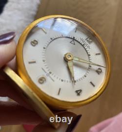 Petit Réveil Voyage Jaeger Mécanique Ancien Old Collection Watch Montre Suisse