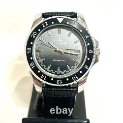 Plongeur homme 76 Ohed Jaeger-Lecoultre argent noir vintage remontage