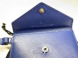 Porte-clés jaeger lecoultre bleu cuir véritable porte-clés article rare