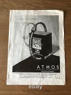 Publicité JAEGER LE-COULTRE Commercial Atmos Vintage 1932 Montres