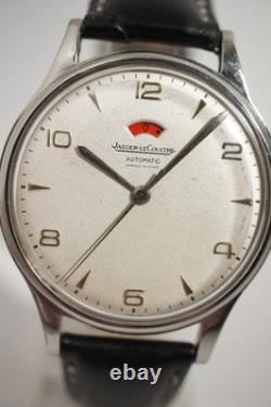 RARE JAEGER-LECOULTRE RESERVE DE MARCHE EN ACIER, 37 mm, AUTOMATIQUE