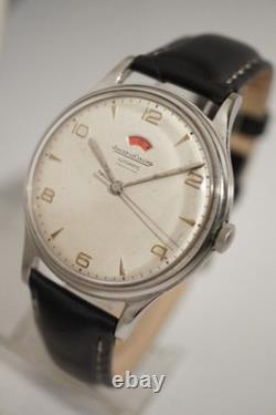 RARE JAEGER-LECOULTRE RESERVE DE MARCHE EN ACIER, 37 mm, AUTOMATIQUE