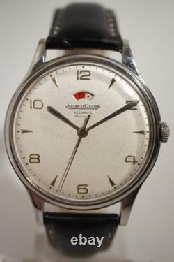 RARE JAEGER-LECOULTRE RESERVE DE MARCHE EN ACIER, 37 mm, AUTOMATIQUE