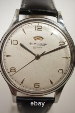 RARE JAEGER-LECOULTRE RESERVE DE MARCHE EN ACIER, 37 mm, AUTOMATIQUE