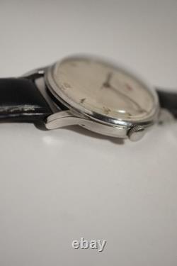 RARE JAEGER-LECOULTRE RESERVE DE MARCHE EN ACIER, 37 mm, AUTOMATIQUE