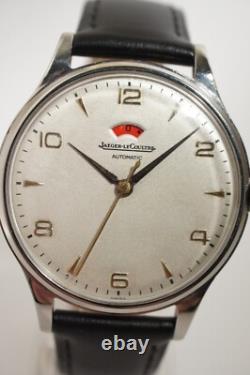 RARE JAEGER-LECOULTRE RESERVE DE MARCHE EN ACIER, OVERSIZE 37 mm, AUTOMATIQUE