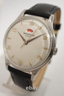 RARE JAEGER-LECOULTRE RESERVE DE MARCHE EN ACIER, OVERSIZE 37 mm, AUTOMATIQUE
