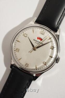 RARE JAEGER-LECOULTRE RESERVE DE MARCHE EN ACIER, OVERSIZE 37 mm, AUTOMATIQUE
