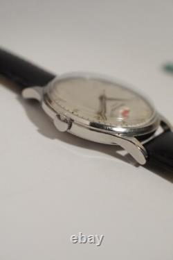 RARE JAEGER-LECOULTRE RESERVE DE MARCHE EN ACIER, OVERSIZE 37 mm, AUTOMATIQUE