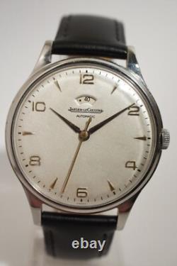 RARE JAEGER-LECOULTRE RESERVE DE MARCHE EN ACIER, OVERSIZE 37 mm, AUTOMATIQUE