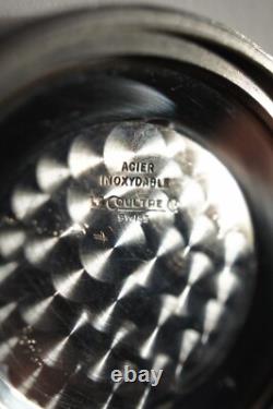 RARE JAEGER-LECOULTRE RESERVE DE MARCHE EN ACIER, OVERSIZE 37 mm, AUTOMATIQUE