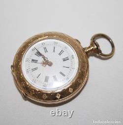 RE162 MONTRE À GOUSSET J. LE COULTRE. OR 18K. FONCTIONNE. PRINC. XXe S