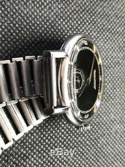 Rare Jaeger LeCoultre 30s black oversized 35mm Cal. 60 + Gay Freres bamboo Strap