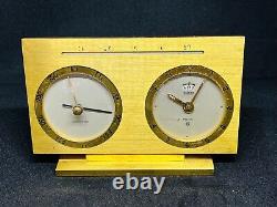 Rare Vintage Jaeger Alarm Clock Weather Station Barometer Thermometer For Repair