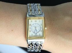 Taille moyenne JAEGER LECOULTRE REVERSO Acier 18k or Jaune Montre 250.5.11 date