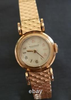 Très belle montre femme vintage JAEGER LECOULTRE boîtier et bracelet or 18 carat