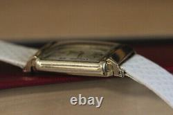 VINTAGE JAEGER LECOULTRE RARE années 1940 10K Or Jaune Rempli Cadran Argent Montre ORIG BOX