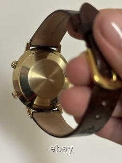 Vintage 18k Lecoultre Automatique Memovox Montre Alarme Cal. 825 Rare Jumbo Size