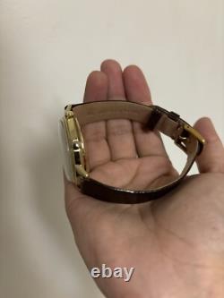 Vintage 18k Lecoultre Automatique Memovox Montre Alarme Cal. 825 Rare Jumbo Size