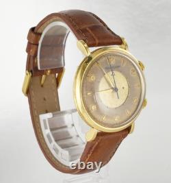 Vintage 1950s Homme Jaeger Lecoultre Memovox Montre 18K or Jaune W / Alarme Disc
