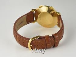 Vintage 1950s Homme Jaeger Lecoultre Memovox Montre 18K or Jaune W / Alarme Disc