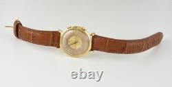 Vintage 1950s Homme Jaeger Lecoultre Memovox Montre 18K or Jaune W / Alarme Disc