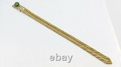 Vintage LeCoultre 14K or Jaune Bracelet Montre Émail Fermoire 62.6 Grammes
