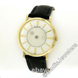 Vintage LeCoultre 182 Mystery Cadran 14k Or Mécanique 32.3mm Poignet Watch 480/