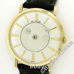 Vintage LeCoultre 182 Mystery Cadran 14k Or Mécanique 32.3mm Poignet Watch 480/