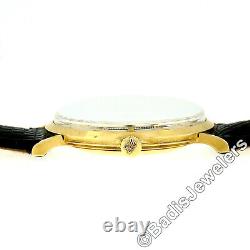 Vintage LeCoultre 182 Mystery Cadran 14k Or Mécanique 32.3mm Poignet Watch 480/