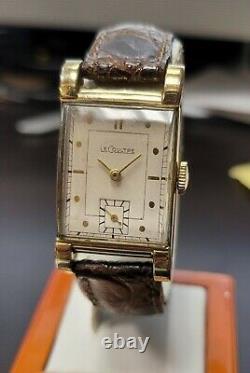 Vintage Lecoultre remontage automatique mécanique Gold Filled Bracelet-montre