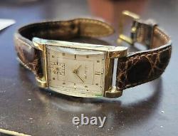 Vintage Lecoultre remontage automatique mécanique Gold Filled Bracelet-montre