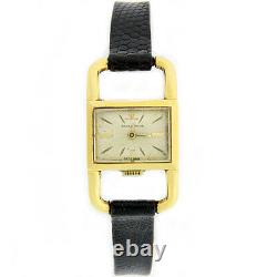 W452-VINTAGE 18K OR JAUNE Jaeger Le Coultre-cas unique montre femme